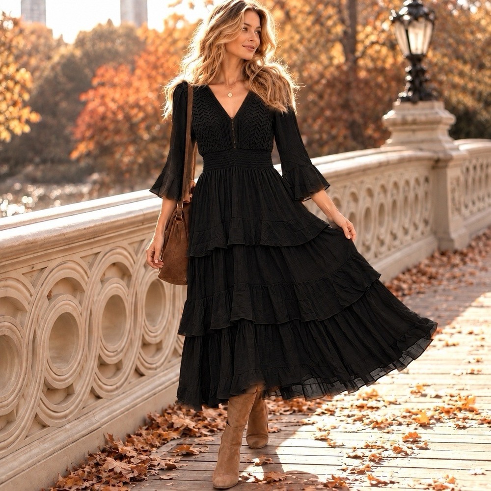 Anthropologie Kings Road Medium Maxi Dress Witchy Cottagecore Fairy Romantic NWT